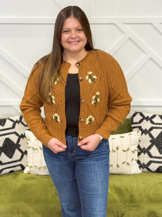 Floral Button Cardigan