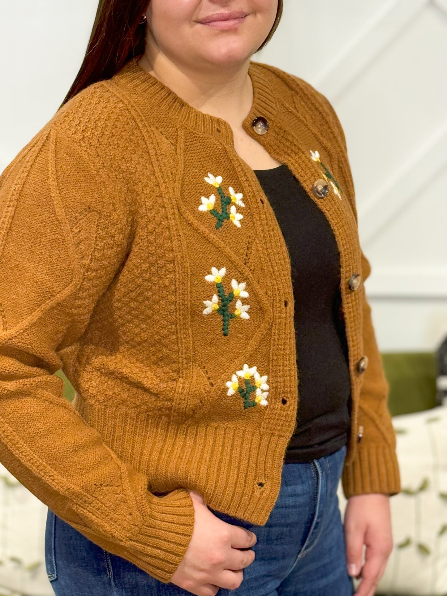 Floral Button Cardigan