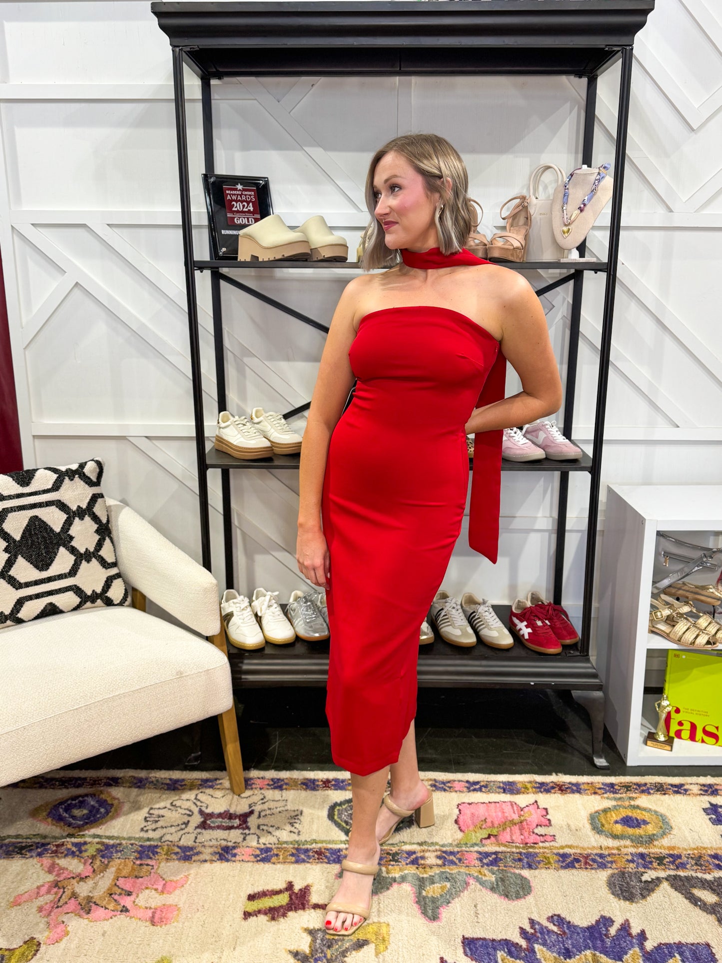 Rita Satin Midi Dress