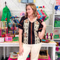 Applique Vneck Top