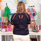 Applique Vneck Top