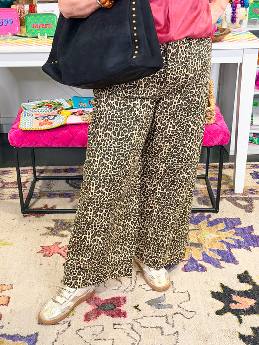 Leopard Pull on Pant