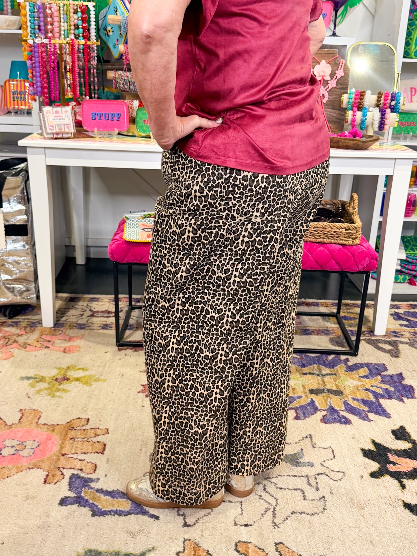 Leopard Pull on Pant