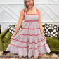 Jessica Embroidered Print Midi Dress