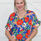 Becca Floral Vneck Blouse