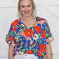 Becca Floral Vneck Blouse