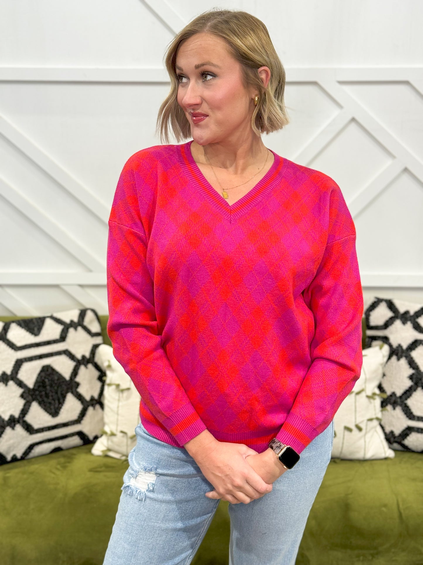 Shelia Plaid Sweater