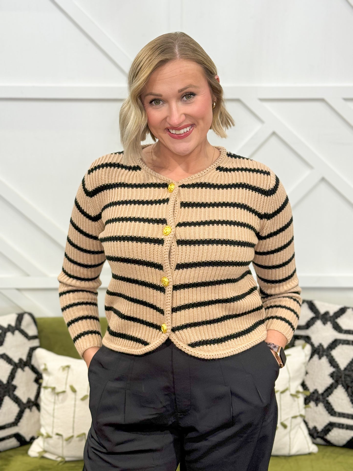 Claire Striped Cardigan