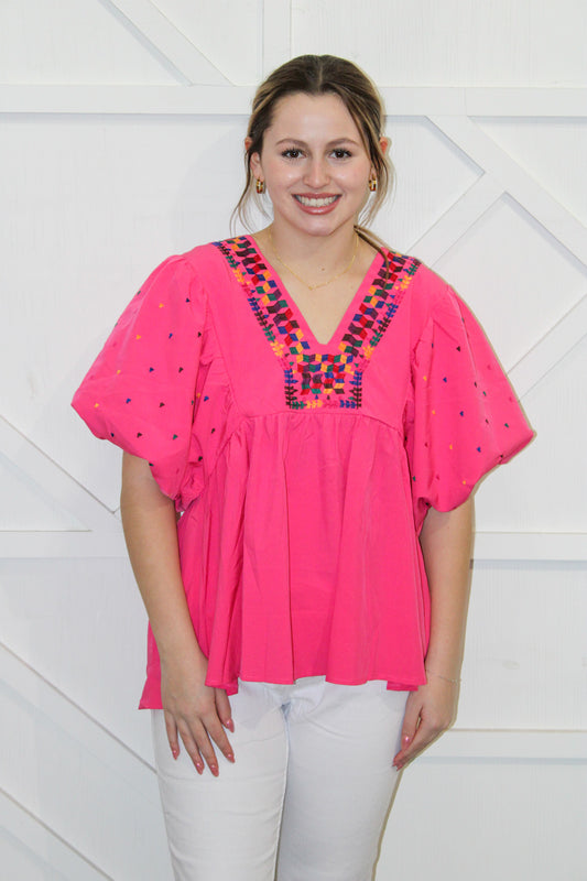 Bailey Embroidery Top