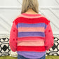 Colorblock Sweater w PomPoms