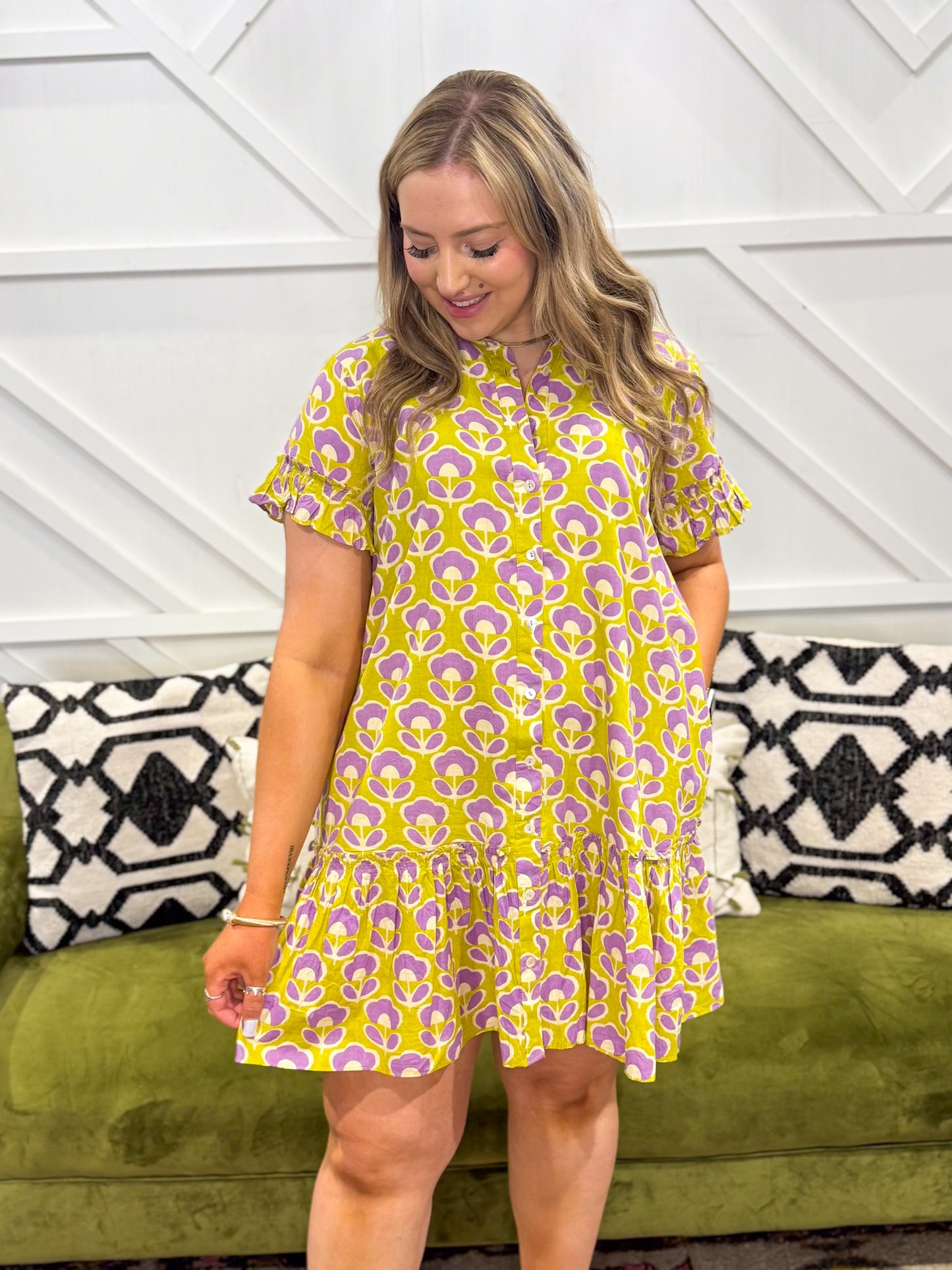 Shift Into Ruffles Dress