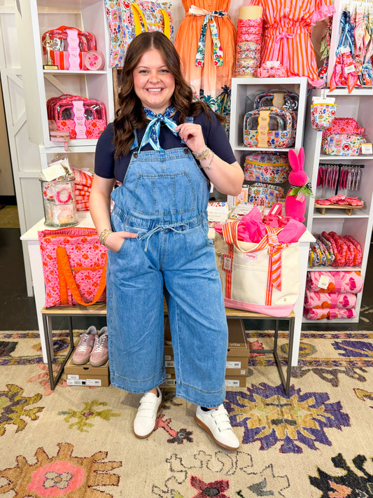 Leeza Washed Denim Overalls