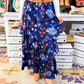 Floral Tiered Maxi Skirt