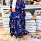 Floral Tiered Maxi Skirt