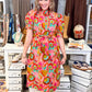 Bouquet Midi Shirt Dress
