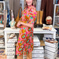 Bouquet Midi Shirt Dress