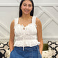 Madelyn Eyelet Smocked Top