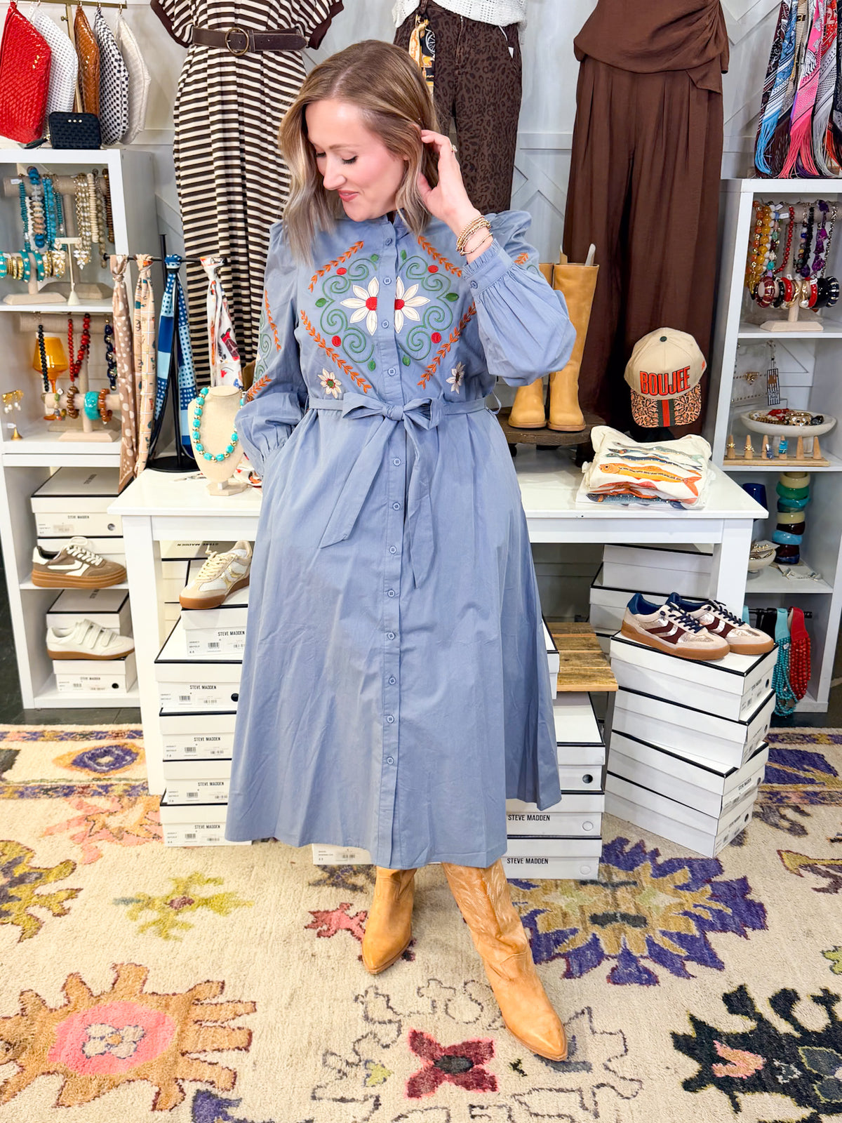 Ella Floral Midi Dress