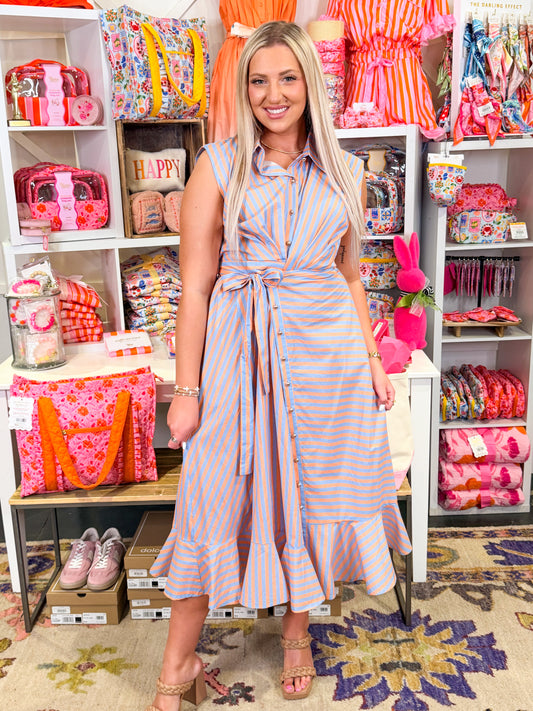 Charlie Stripped Midi Dress