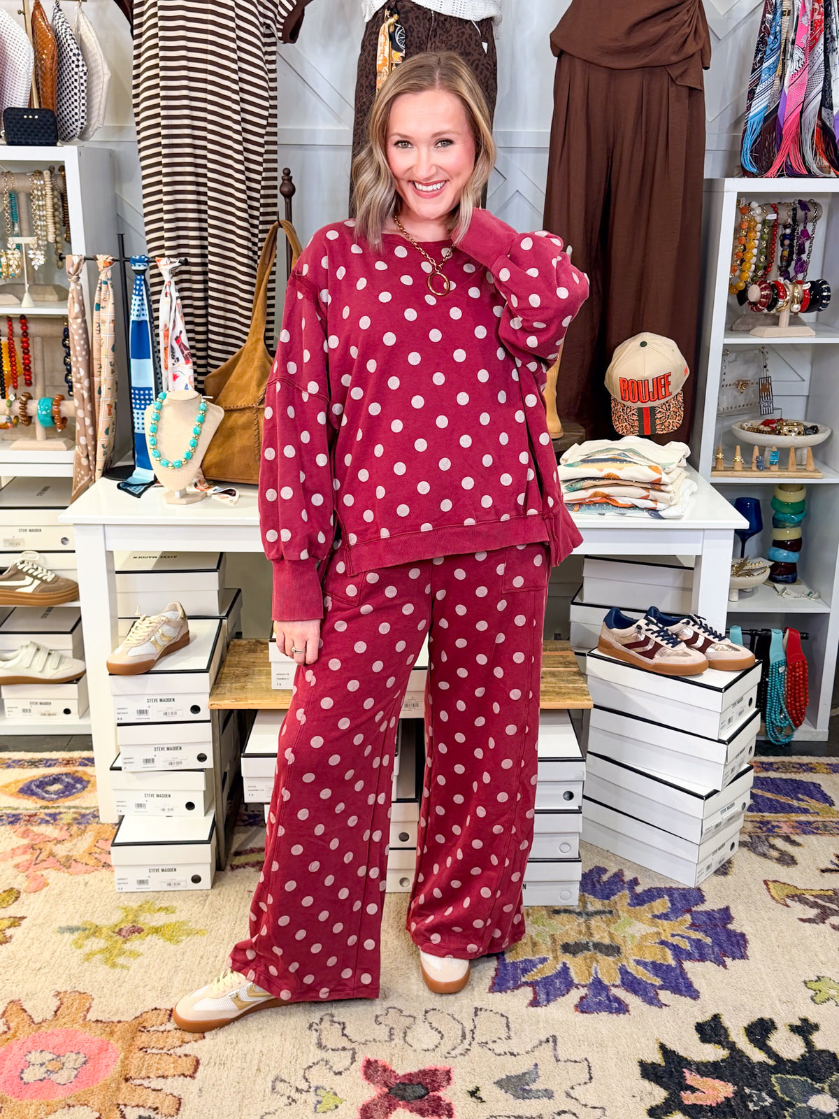 Mineral Washed Polka Dot Sweatset