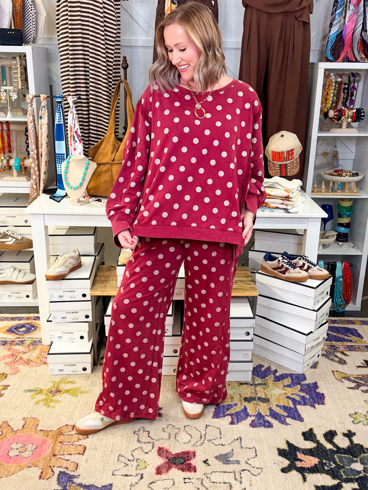 Mineral Washed Polka Dot Sweatset
