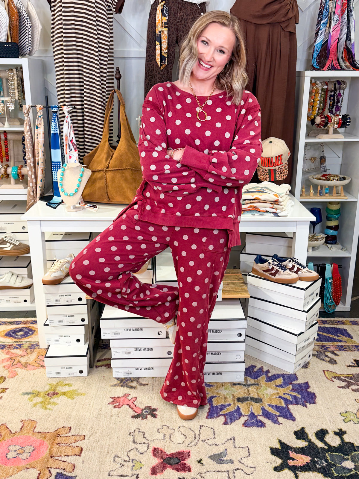 Mineral Washed Polka Dot Sweatset