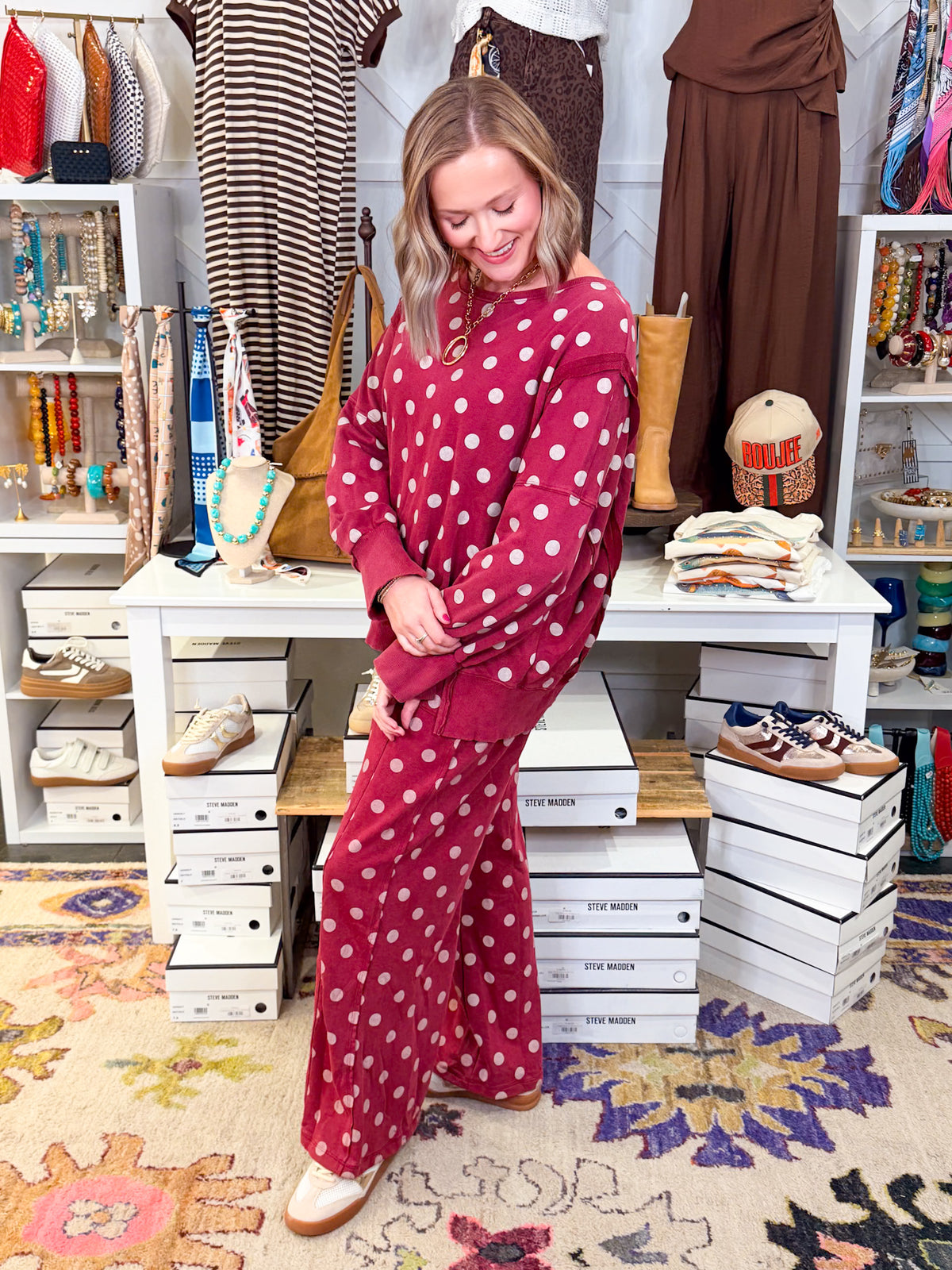 Mineral Washed Polka Dot Sweatset