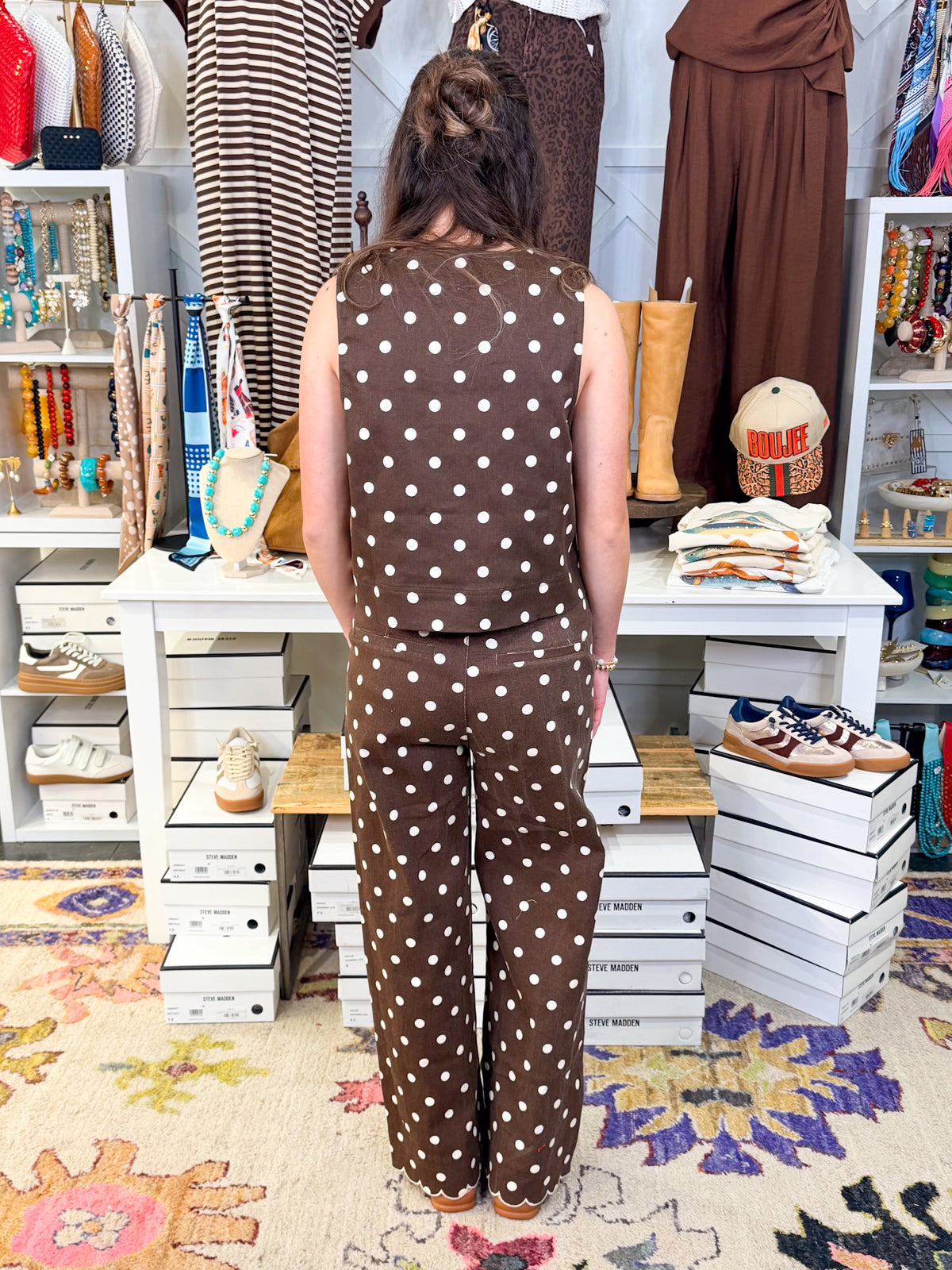 Polka Dot Sleeveless Pant Set