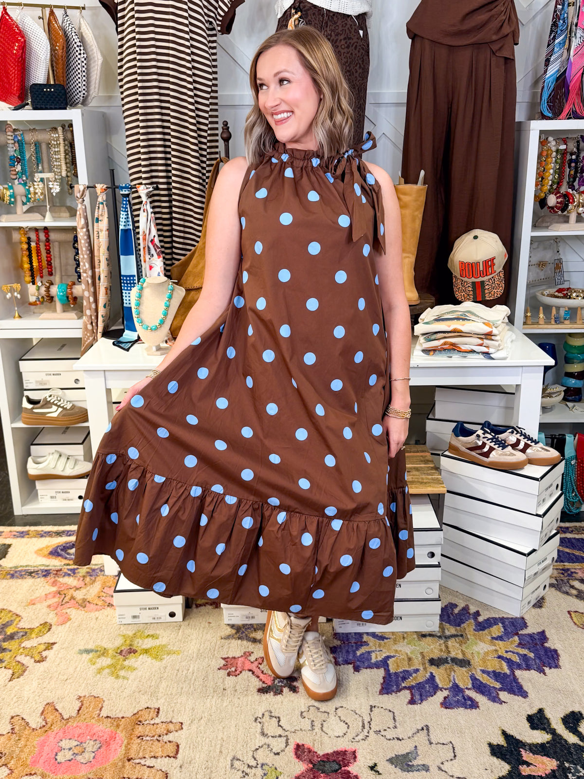 Polka Dot Mid Dress