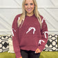 Wine Bow Sweater