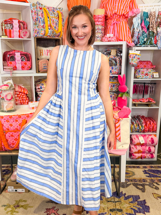 Ramy Striped Midi Dress