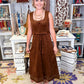 The Annie Suede Midi Dress