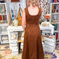 The Annie Suede Midi Dress