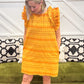 Eyelet Ruffled Dress