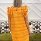 Eyelet Ruffled Dress