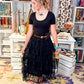 Mesh Tiered Skirt
