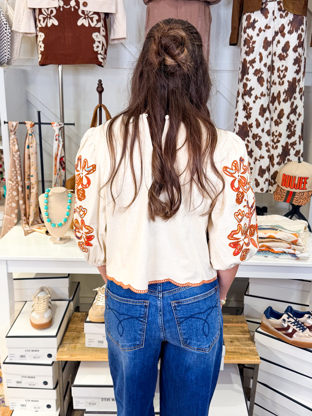 Milly Floral Embroidered Top