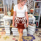 Lila Suede Embroidered Skirt