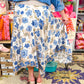 Printed Handkerchief Midi Skirt