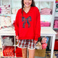 Plaid Bow Sweatshirt