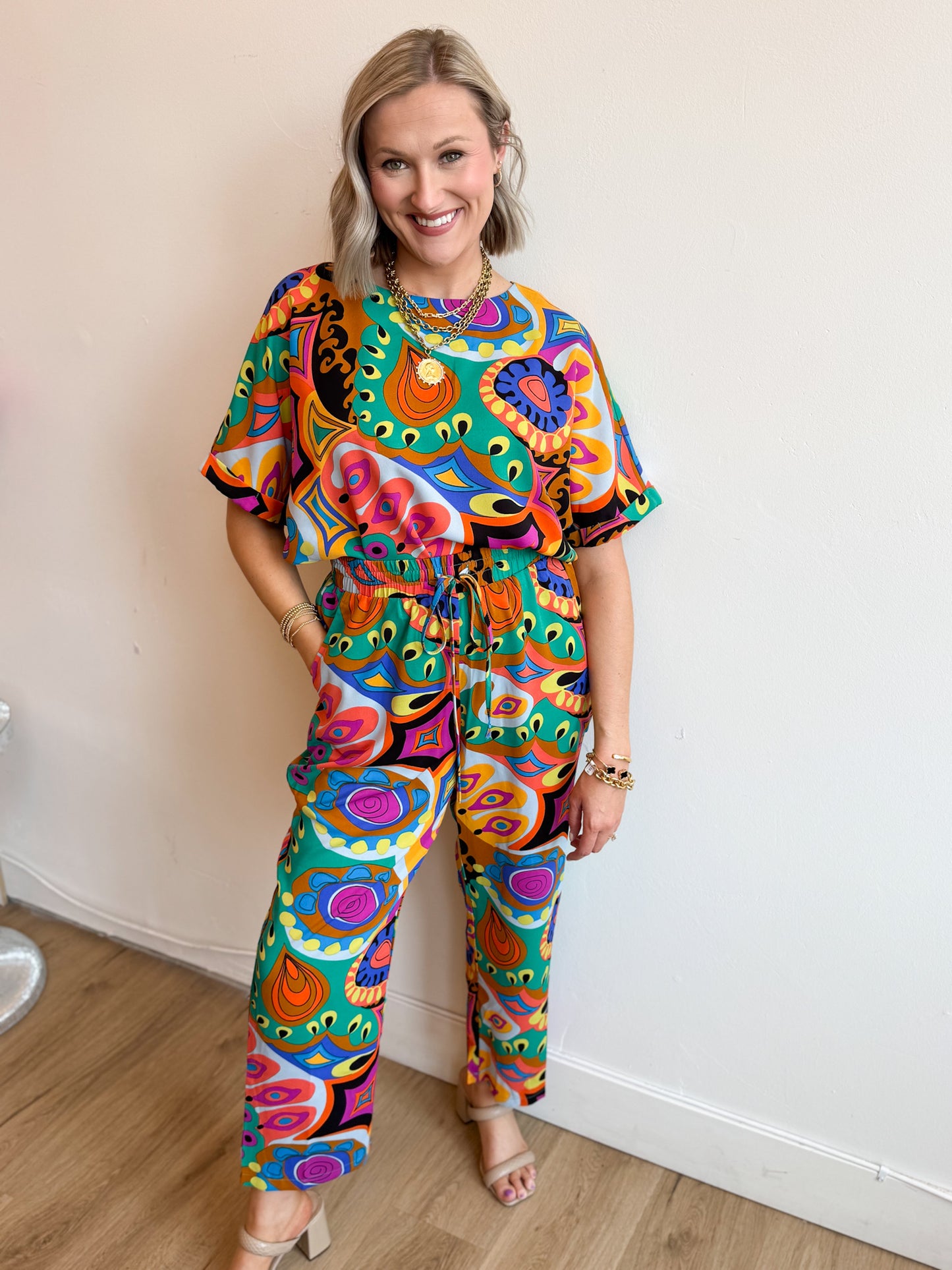 Satin Print Lounge Set