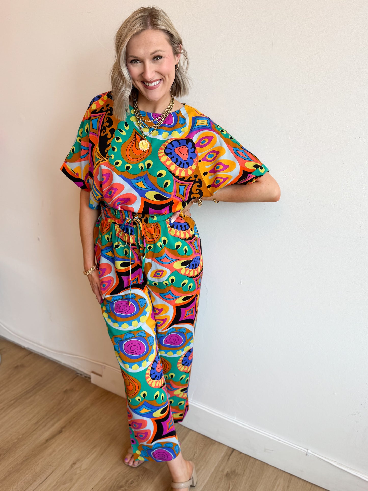 Satin Print Lounge Set