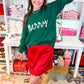 Green MERRY Sweater