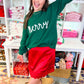 Green MERRY Sweater