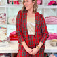 Tartan Check Double Breasted Blazer