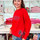 Plaid Merry Relax Sweatshirt
