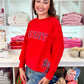 Plaid Merry Relax Sweatshirt
