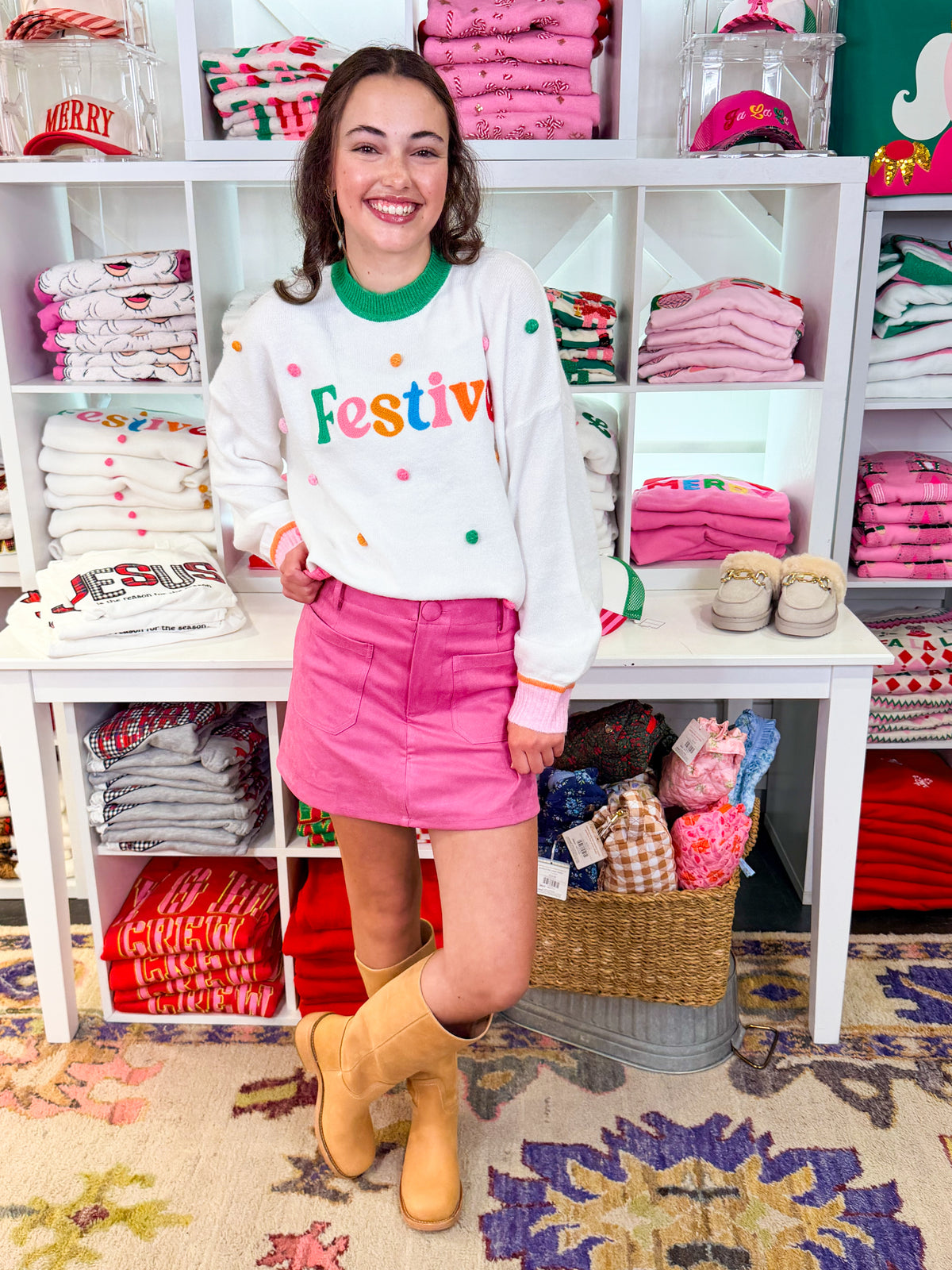 FESTIVE Pompom Sweater