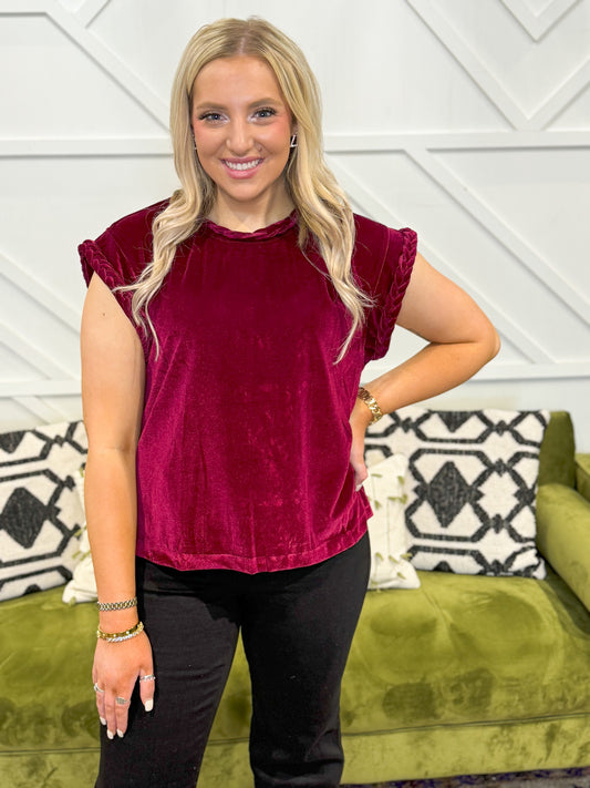 Ruby Velvet Top