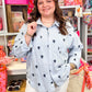 Adrianna Blue Rama Blouse